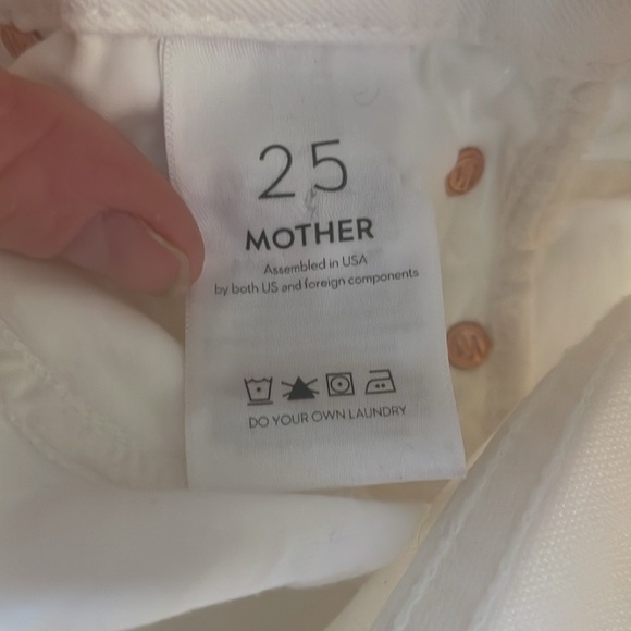 MOTHER WHITE JEANS THE LOOKER CROP 25 EUC IN GLASS SLIPPER $238 - Picture 11 of 11